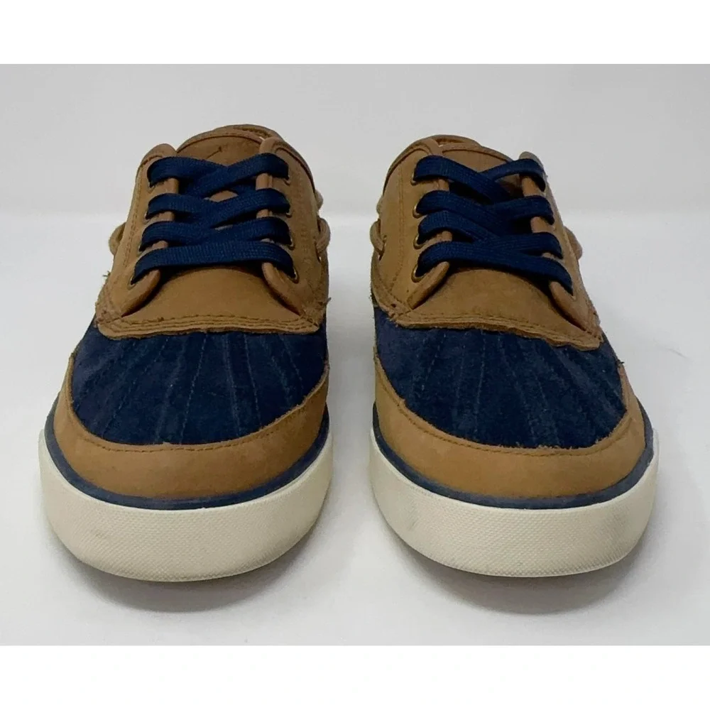 Polo Ralph Lauren Parkstone Low Brown Navy Duck Boat Shoes Men's Size 10D Preppy